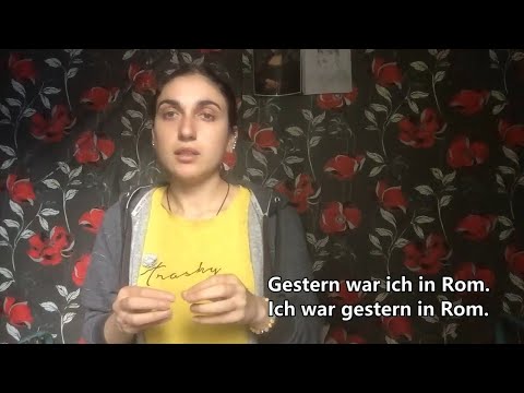 [გერმანული ენა] Verb auf Position 2 - ზმნა მე-2 პოზიციაზე | Gestern war ich in Rom.